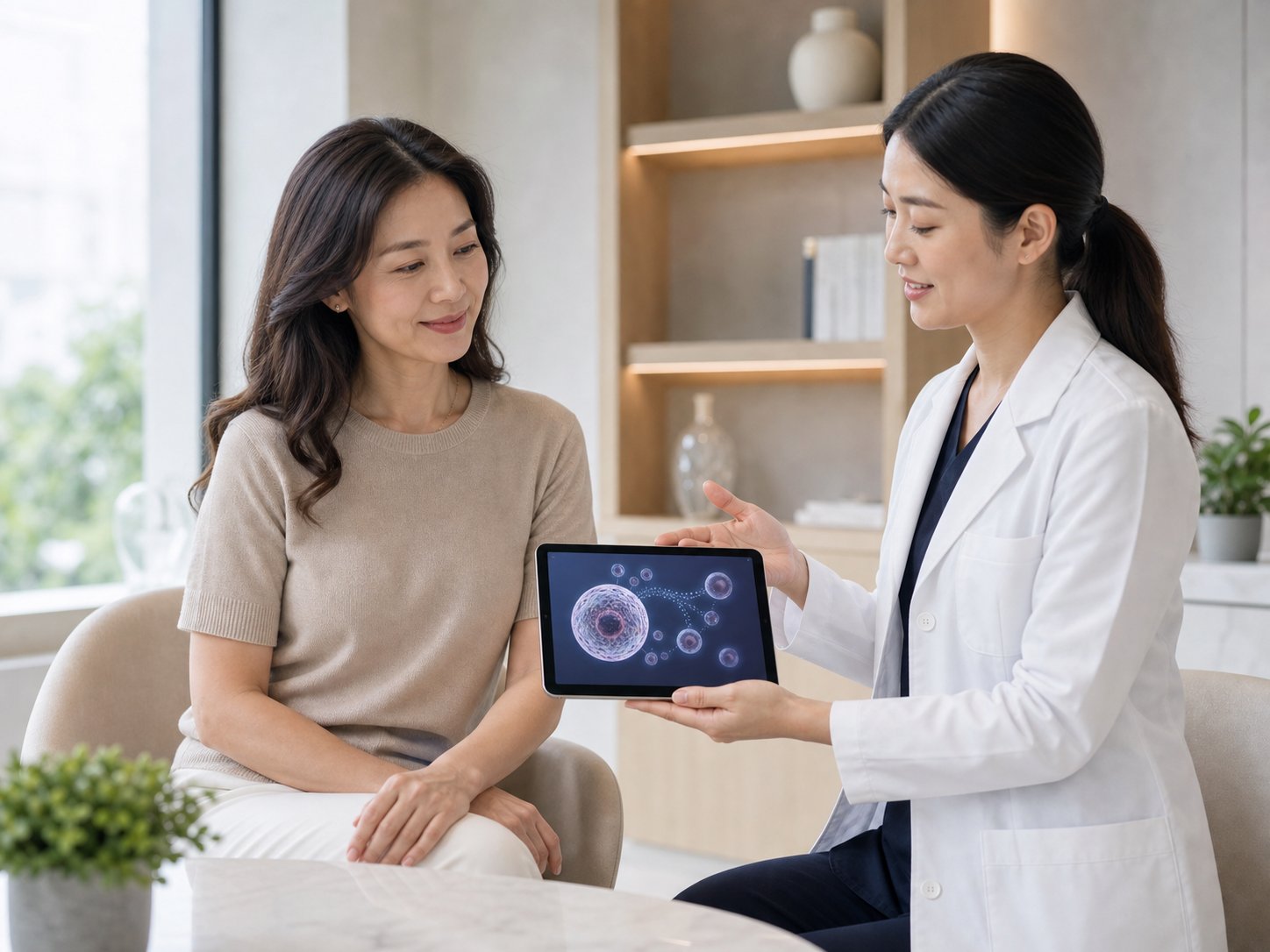 Exosome therapy consultation in clinic