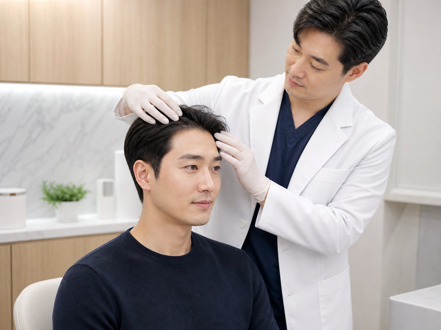 PRP hair restoration consultation